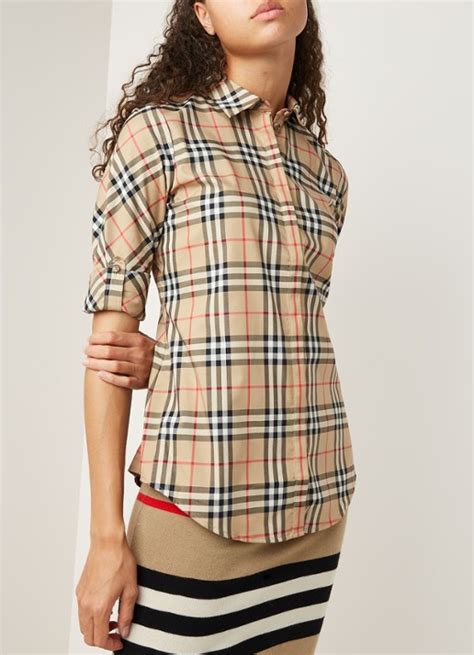 zwarte blouse burberry dames|burberry dames bijenkorf.